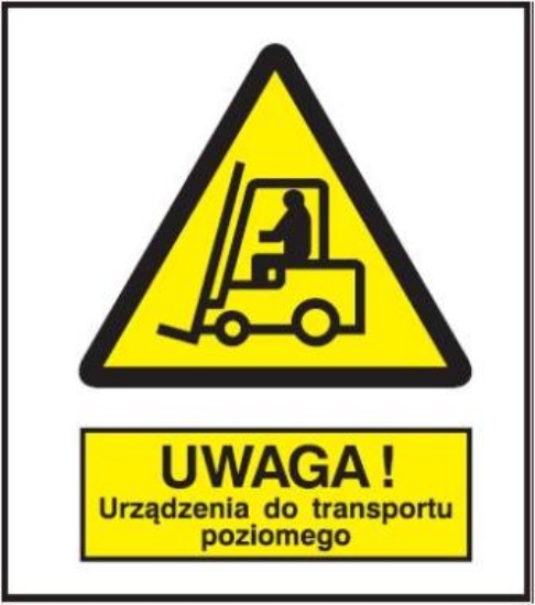 Ostrzeżenie przed urządzeniami do transportu poziomego